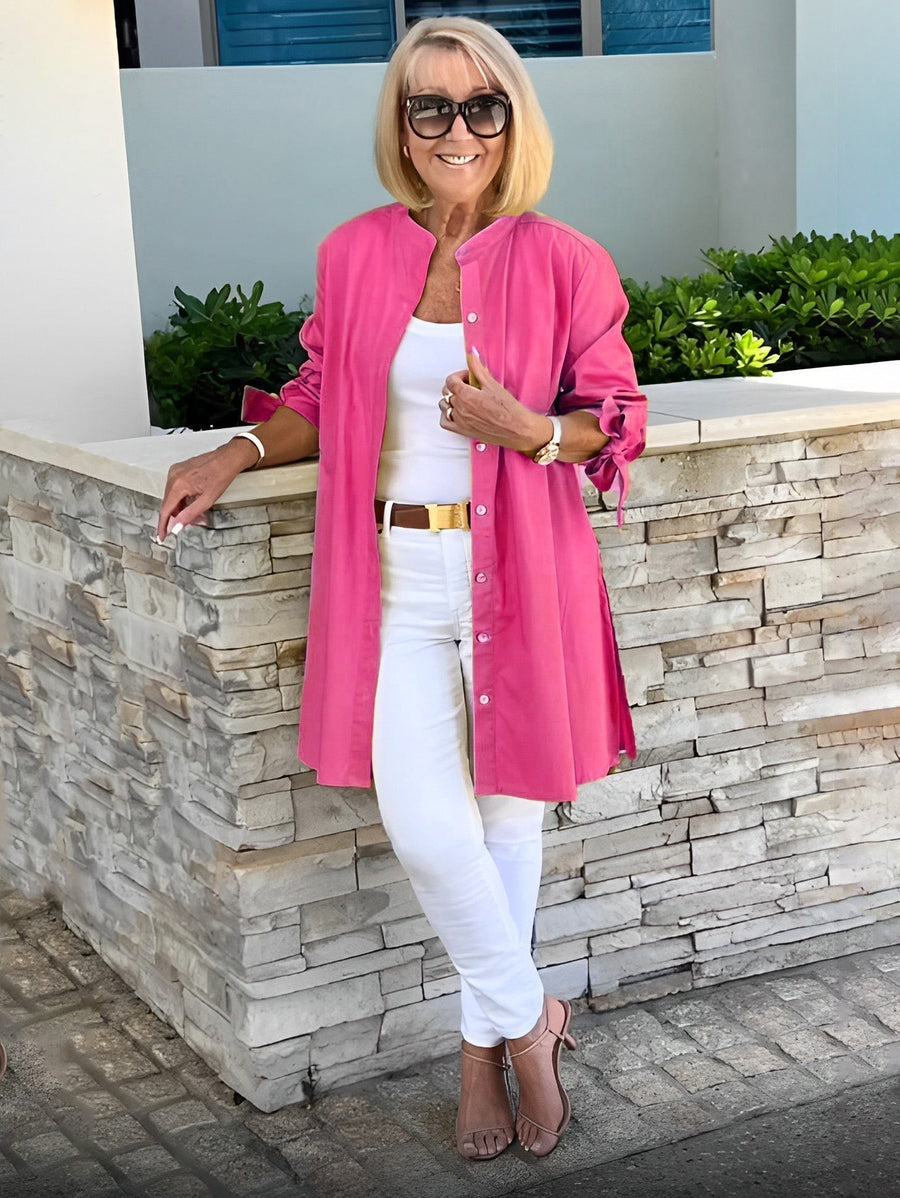 Tesla | Long Cotton Shirt Jacket for Women