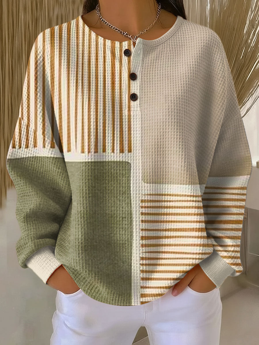 Quinn | Color-Block Henley Top
