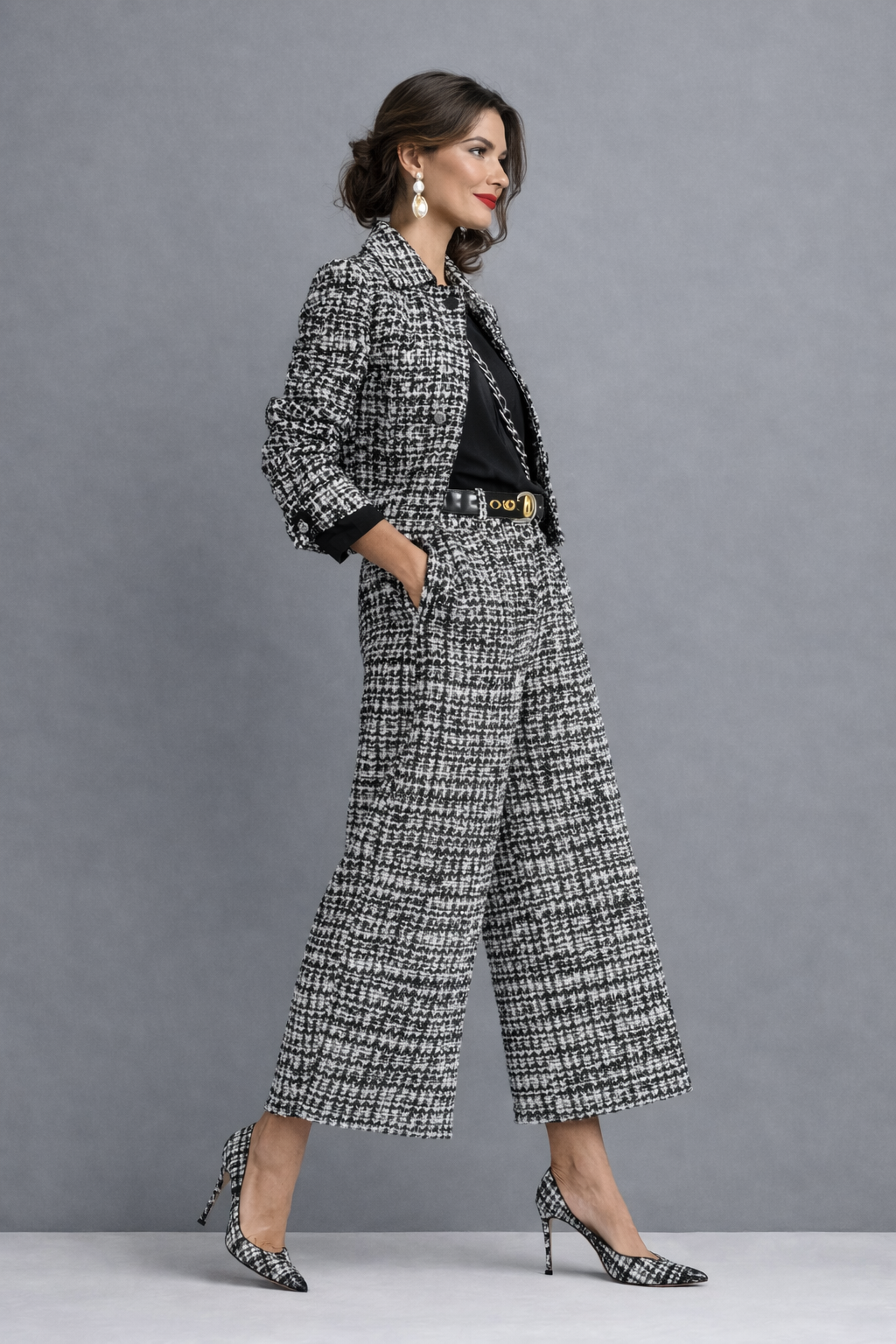 Luciana | Tweed Set for Cooler Days