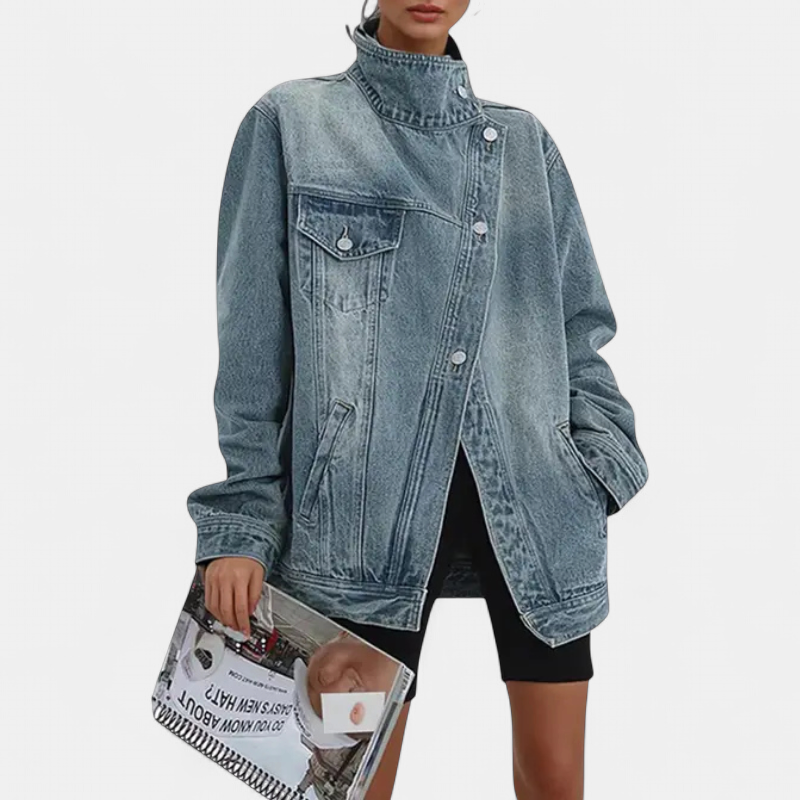 SARAH | Street Style Trendy Asymmetrical Button Jacket