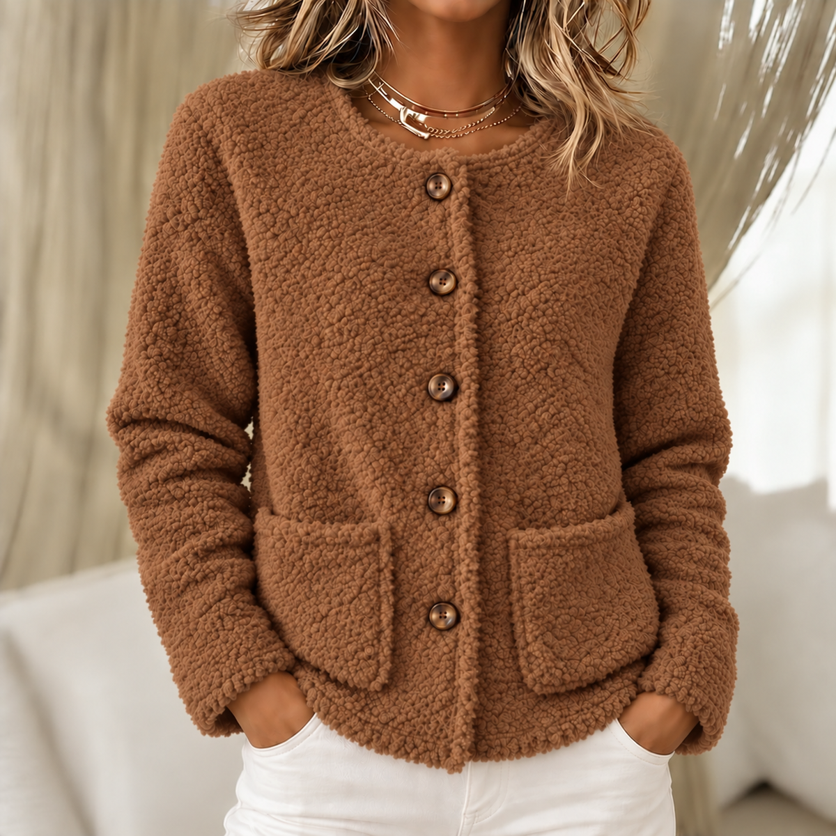 Hanna | Cozy Teddy Jacket for Women