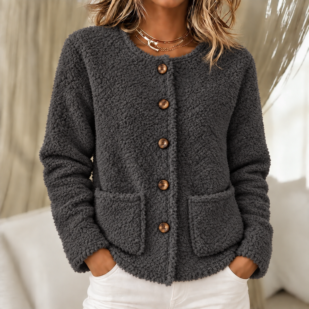 Hanna | Cozy Teddy Jacket for Women