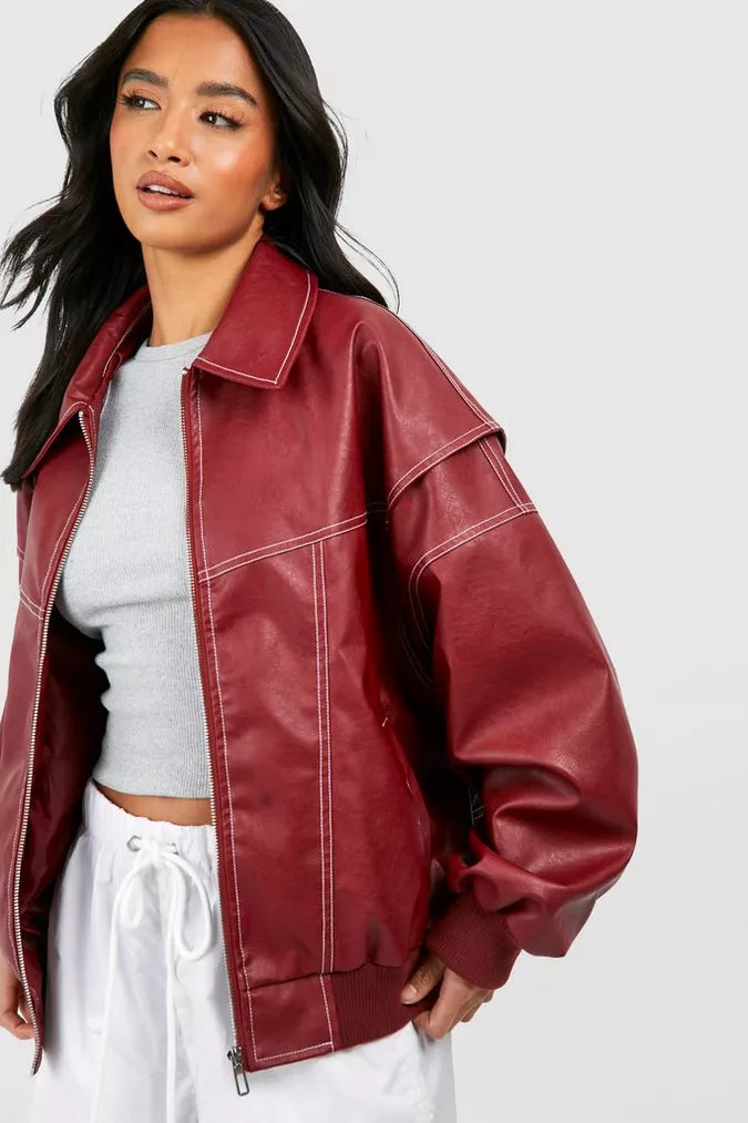 Iris™ | Oversized Leather Jacket