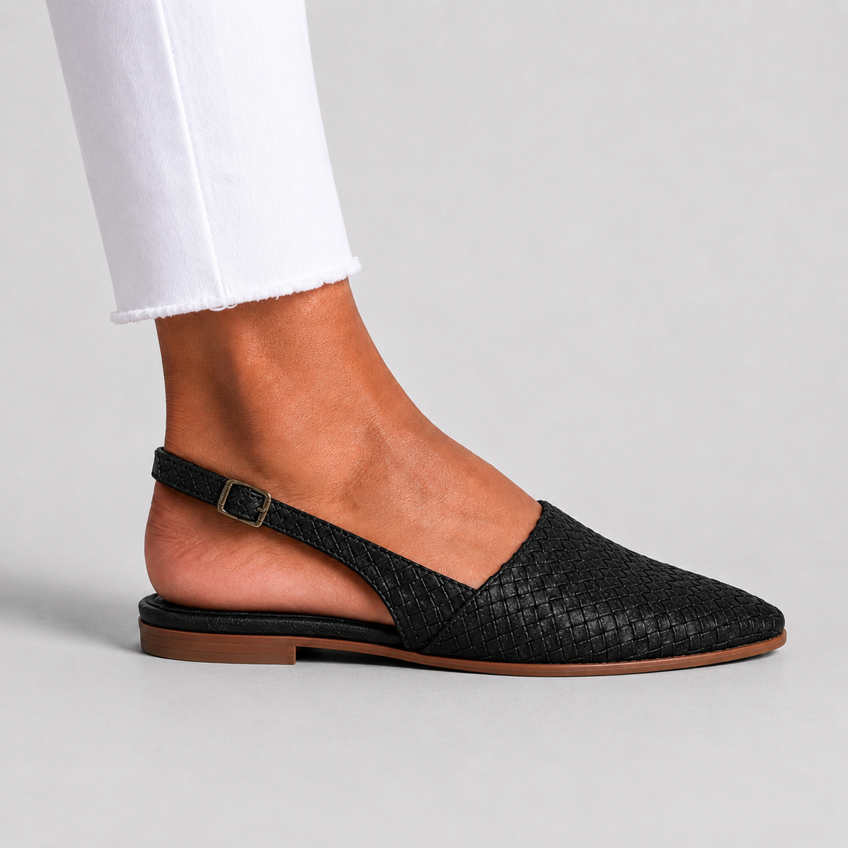 Simone | Braided Slingback Loafers