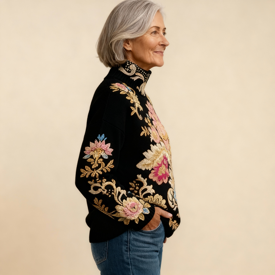 AVA | VINTAGE FLORAL KNIT JUMPER