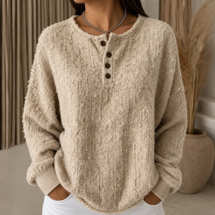 Marlwick – Chunky Knit Henley Sweater