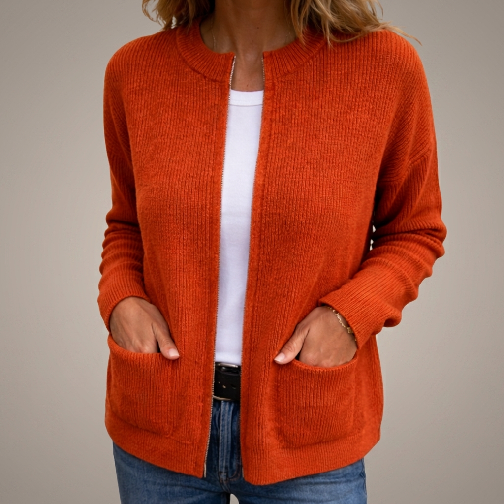 Delacroix | Soft Zip-Up Cardigan