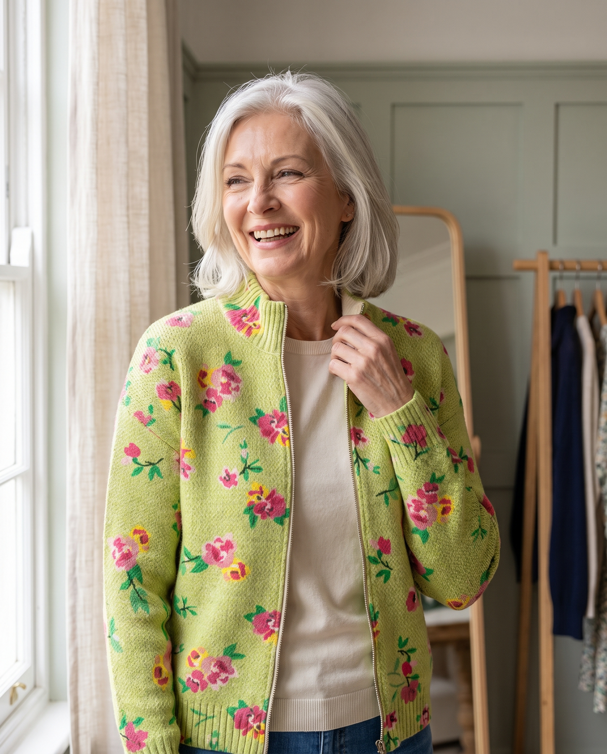CLEMENCY | ROSE MEADOW ZIP CARDIGAN