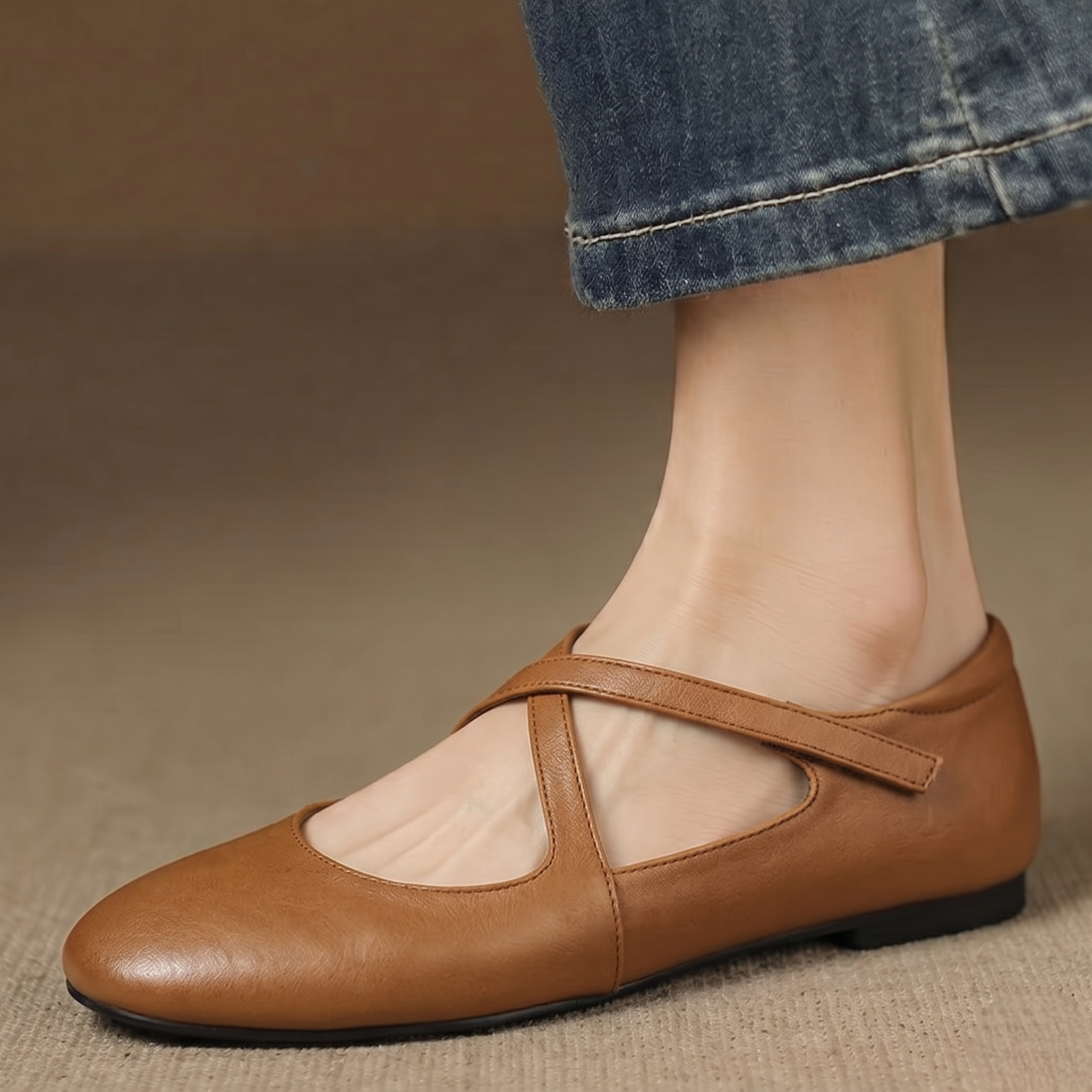 Zeor | Genuine Leather Flats