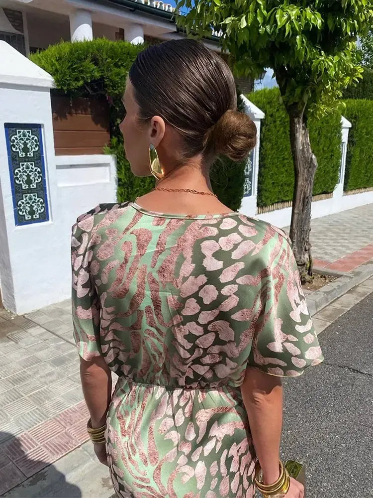 Higinia | Abito Midi Donna Stampa Rame