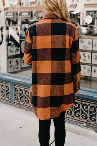 Larienne | Transitional Jacket with Contrasting Check Pattern