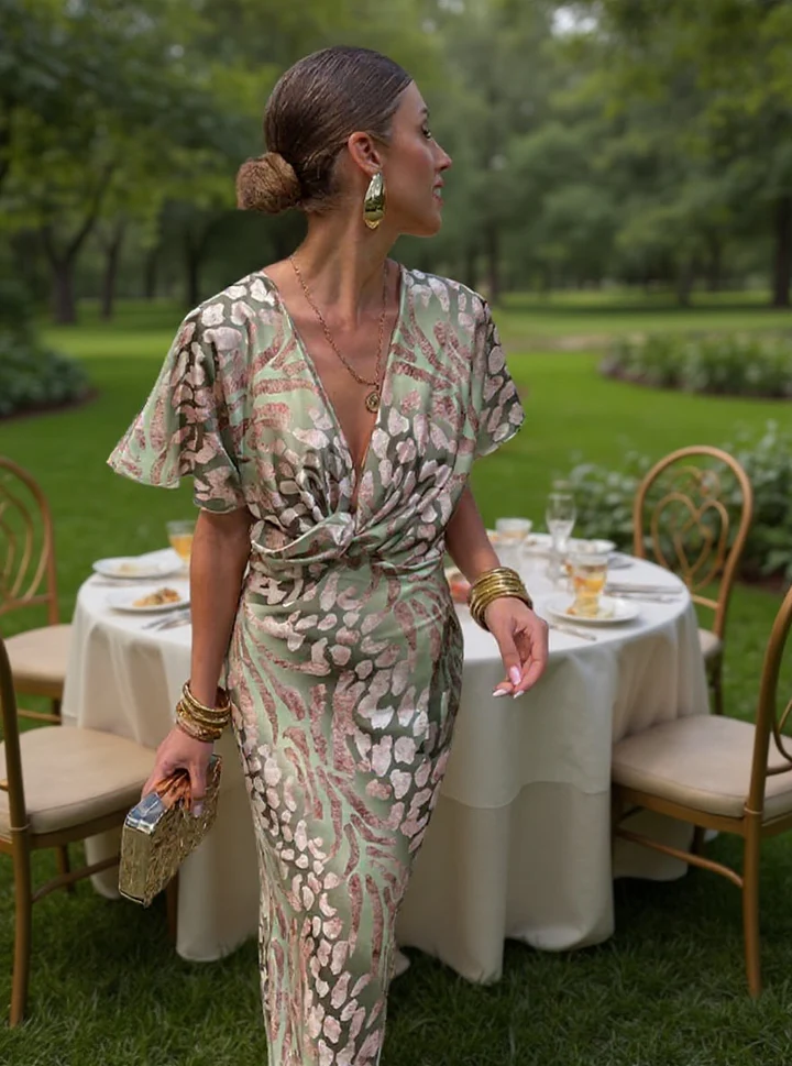 Higinia | Abito Midi Donna Stampa Rame