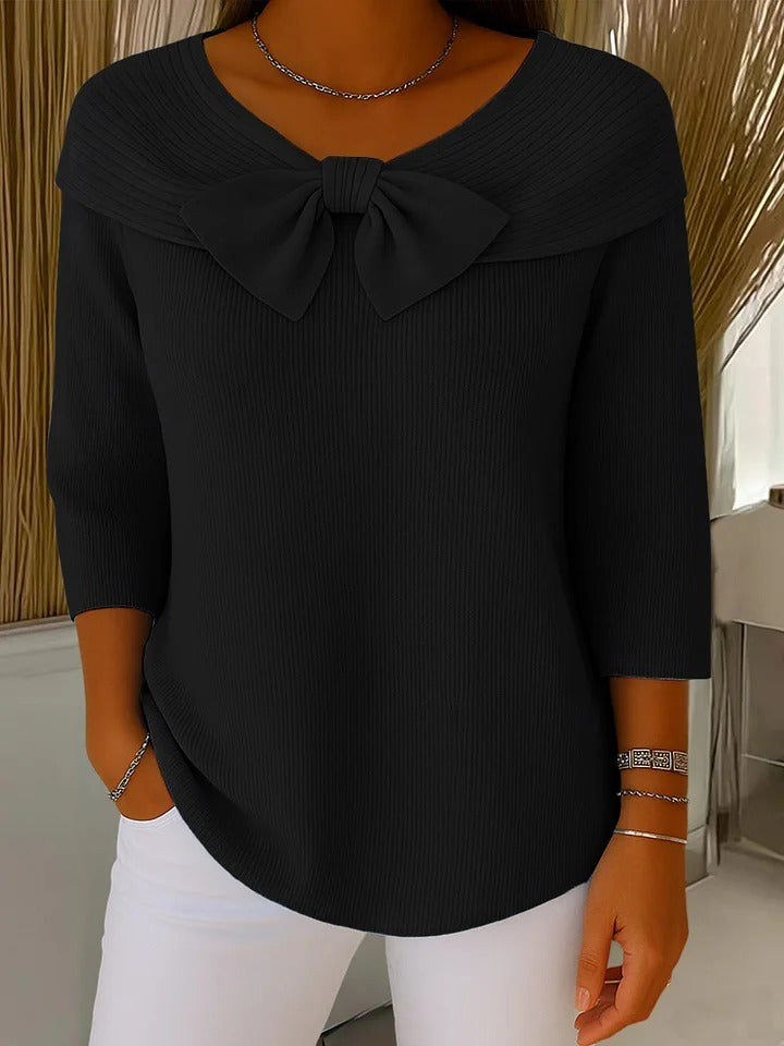Teresina | Sweater with Bow and Round Neck