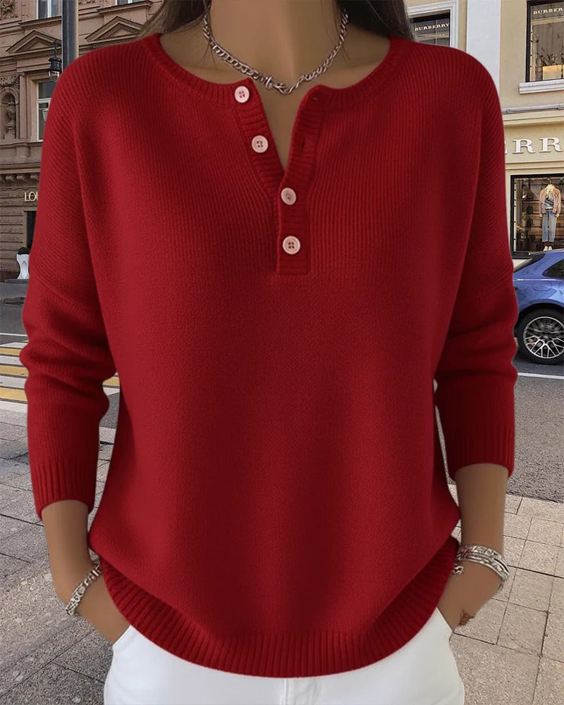 Leilani | Classic Cardigan with Buttons and Long Sleeves