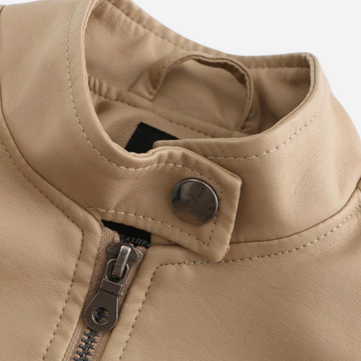 Zuri | Cropped Zip-Up Leather Jacket For Women