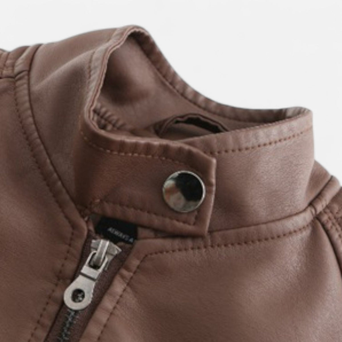 Zuri | Cropped Zip-Up Leather Jacket For Women