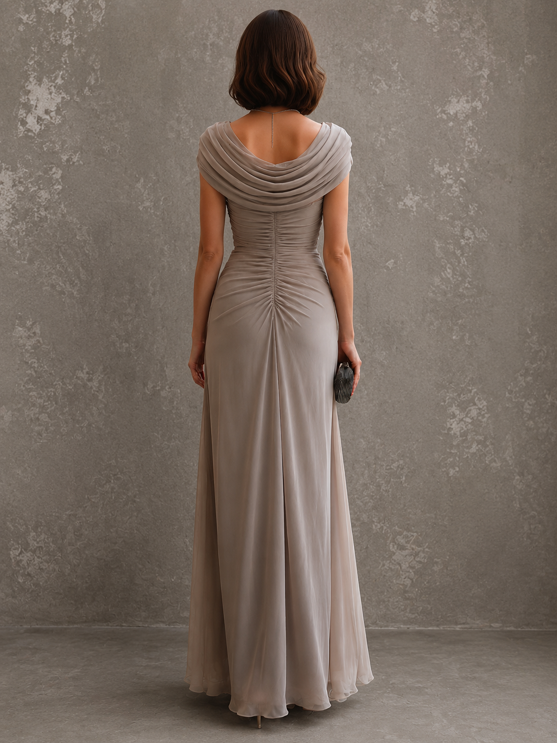 Maëlle | Abito Lungo Donna Drappeggiato Senza Maniche