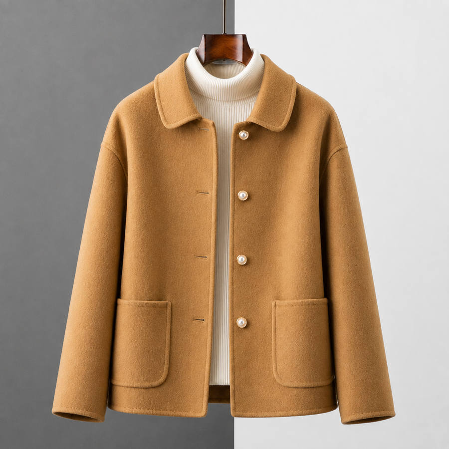 Cropped Cashmere Coat