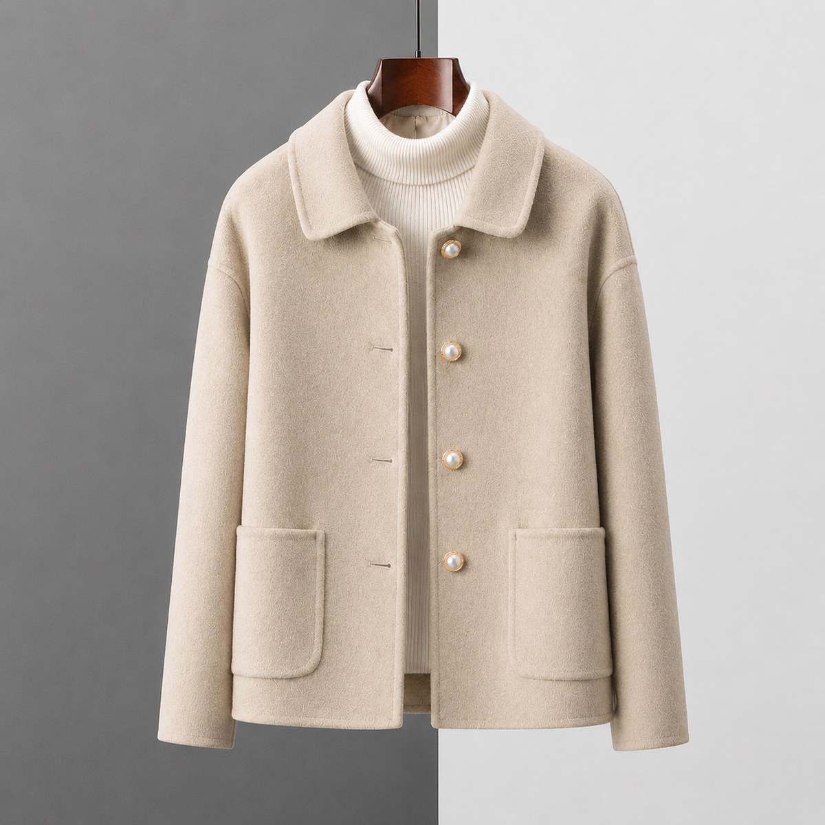 Cropped Cashmere Coat