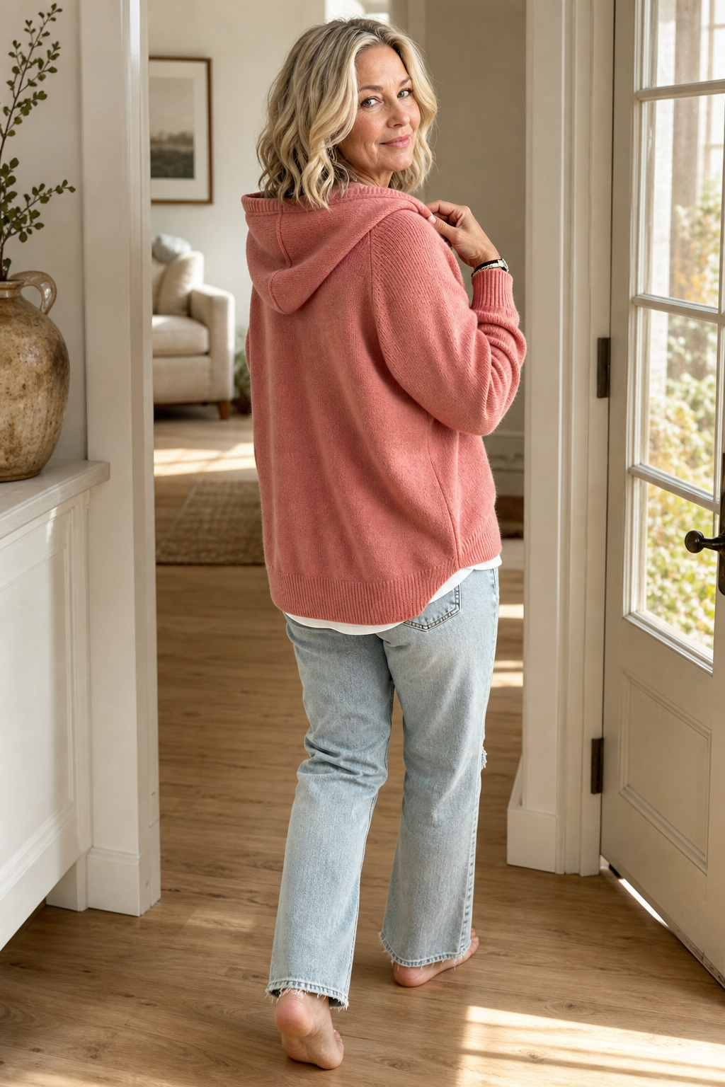 Hushwell – Drawstring Hood Knit Pullover