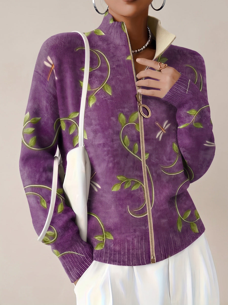 CRESSIDA | DRAGONFLY VINE ZIP CARDIGAN