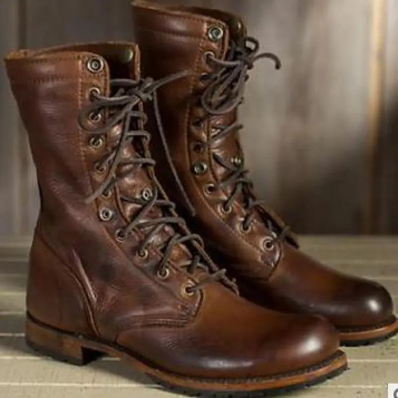 Brown High Leather Women's Boots - Emmie