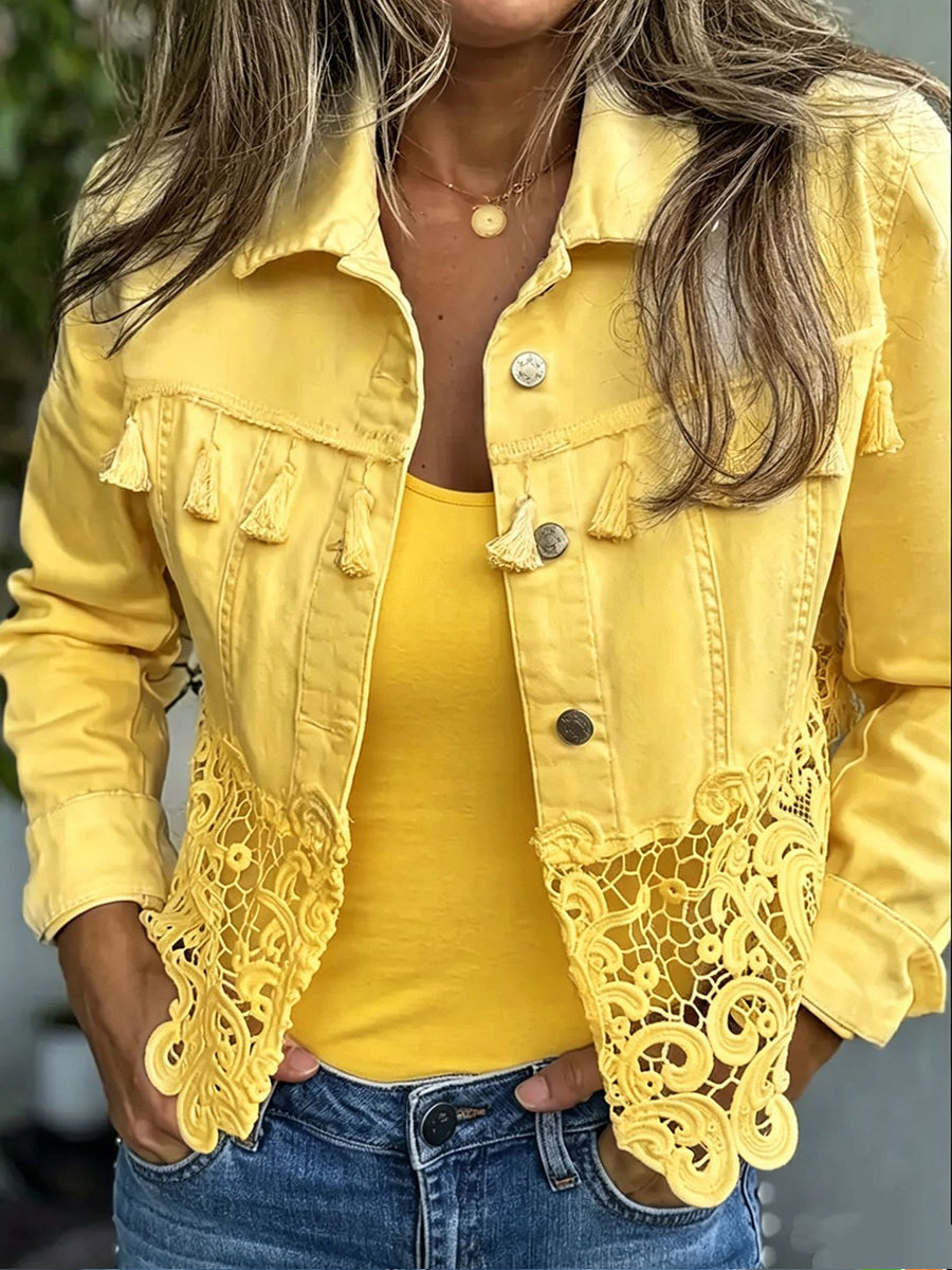 Viviane | Fringe & Lace Jacket
