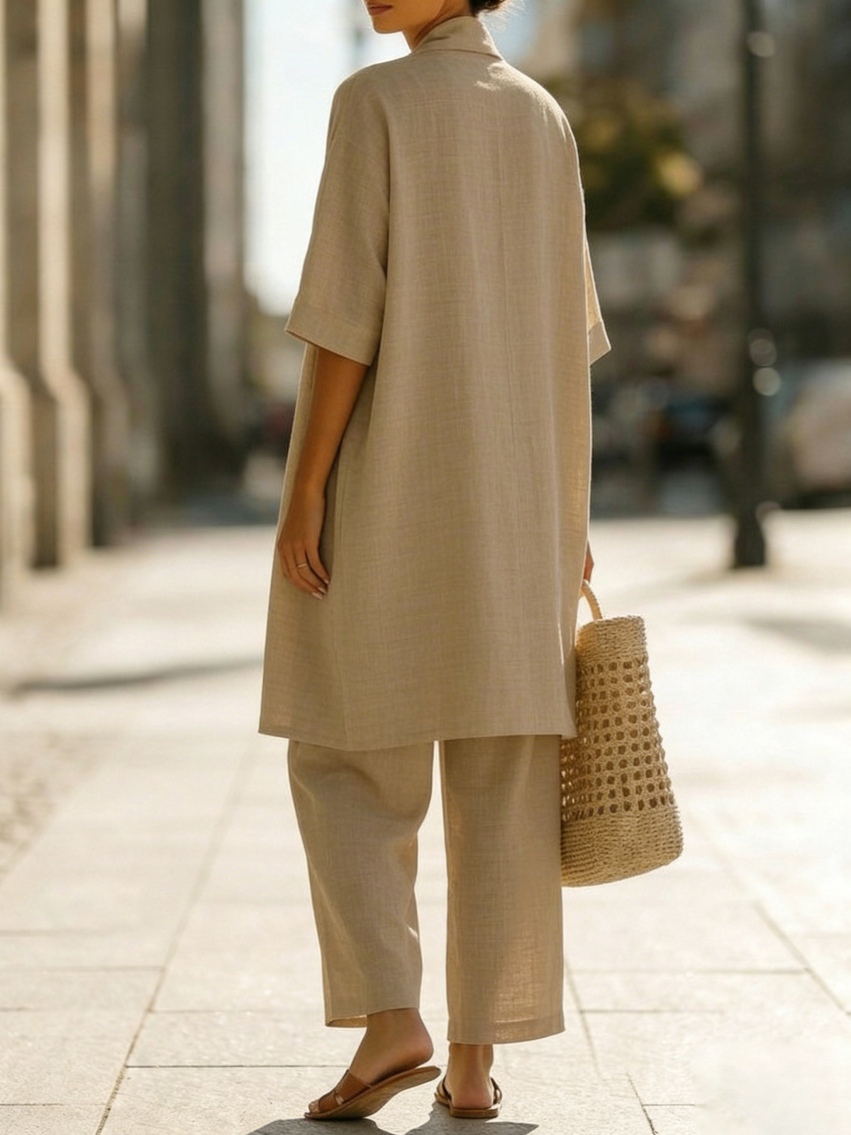 Isa | Three-Piece Linen Set