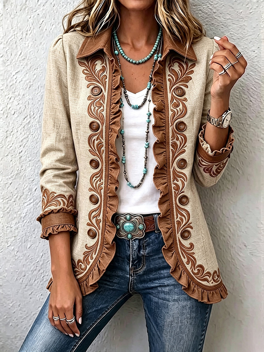 Isabelle | Vintage Bohemian Pleated Jacket