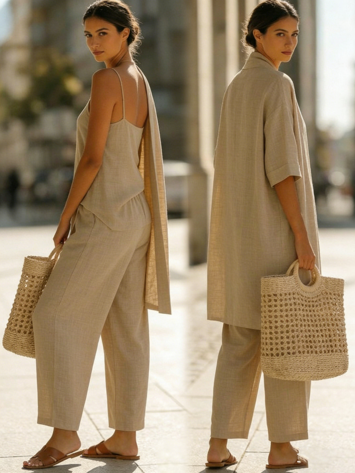 Isa | Three-Piece Linen Set