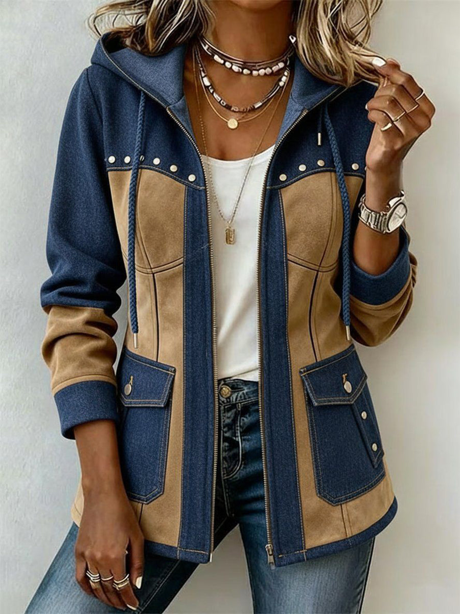 Marianne | Patchwork Jacket with Hood