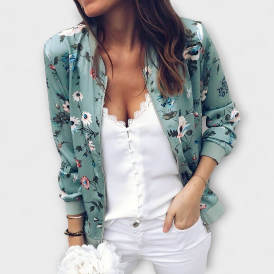 Kaelin | Stylish Bomber Jacket with Floral Pattern