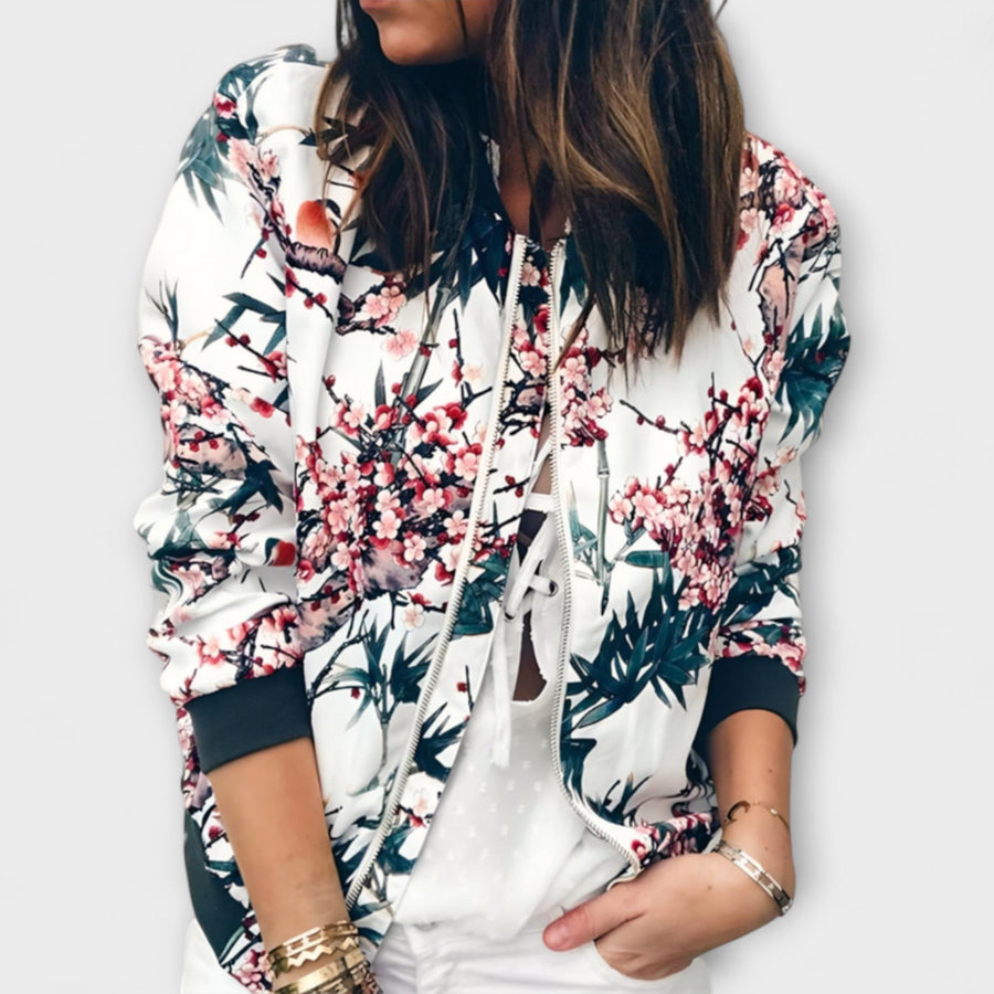 Kaelin | Stylish Bomber Jacket with Floral Pattern
