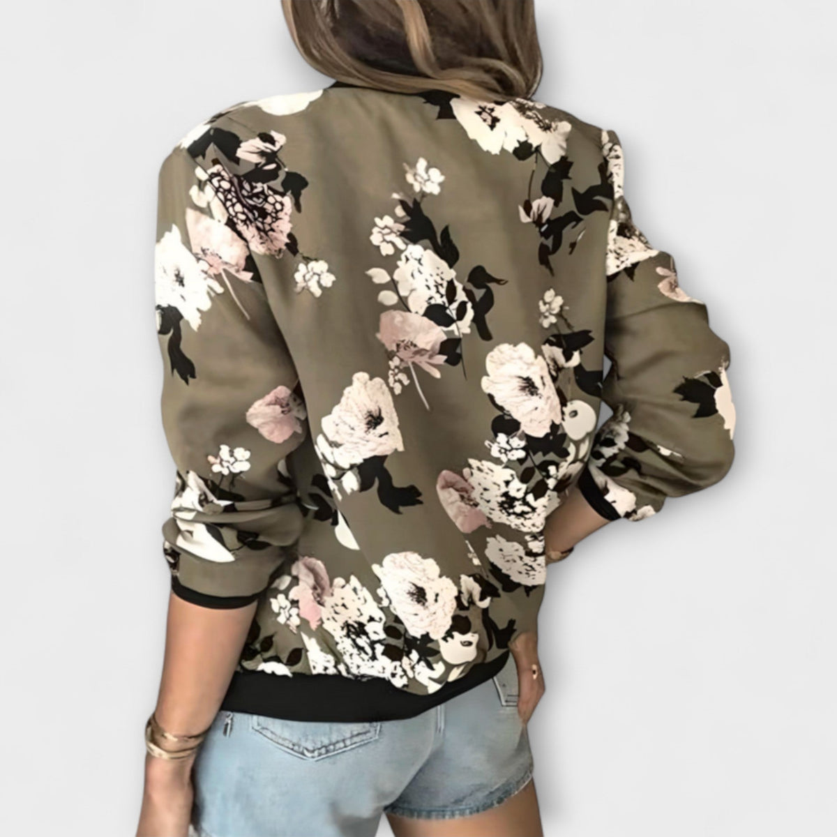 Kaelin | Stylish Bomber Jacket with Floral Pattern