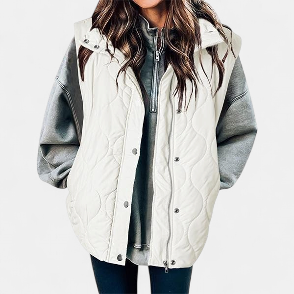 OLIVIA | Women's Casual Oversized Puffer Vest with Stand-Up Collar
