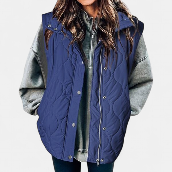 OLIVIA | Women's Casual Oversized Puffer Vest with Stand-Up Collar