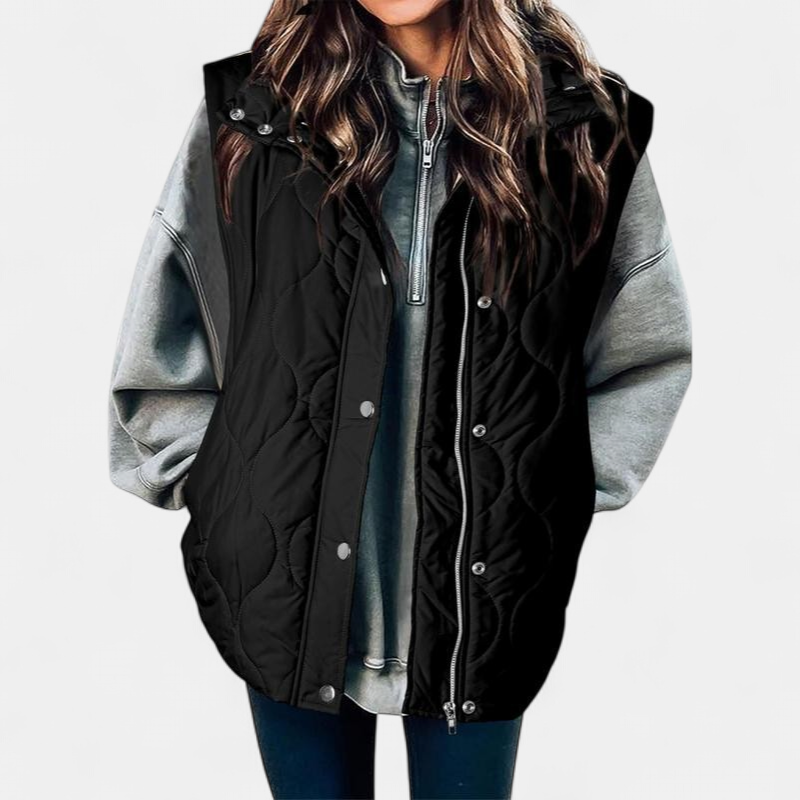 OLIVIA | Women's Casual Oversized Puffer Vest with Stand-Up Collar