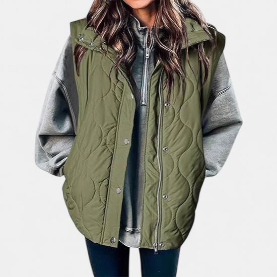 OLIVIA | Women's Casual Oversized Puffer Vest with Stand-Up Collar