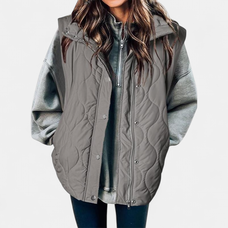 OLIVIA | Women's Casual Oversized Puffer Vest with Stand-Up Collar