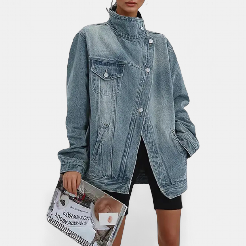 SARAH | Street Style Trendy Asymmetrical Button Jacket