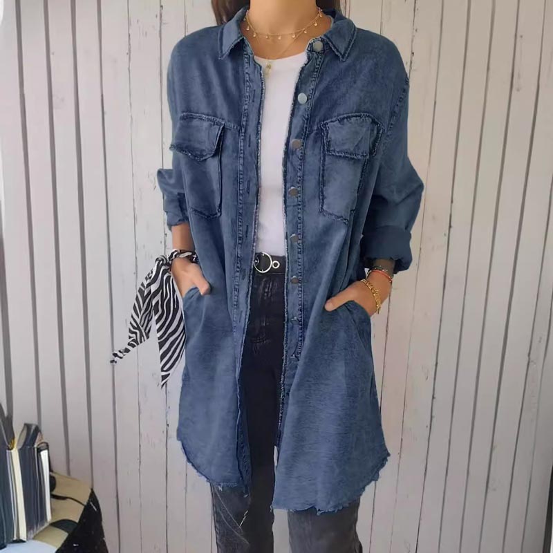 Celine™ | Comfortable Women's Jacket in Faux-Denim Style