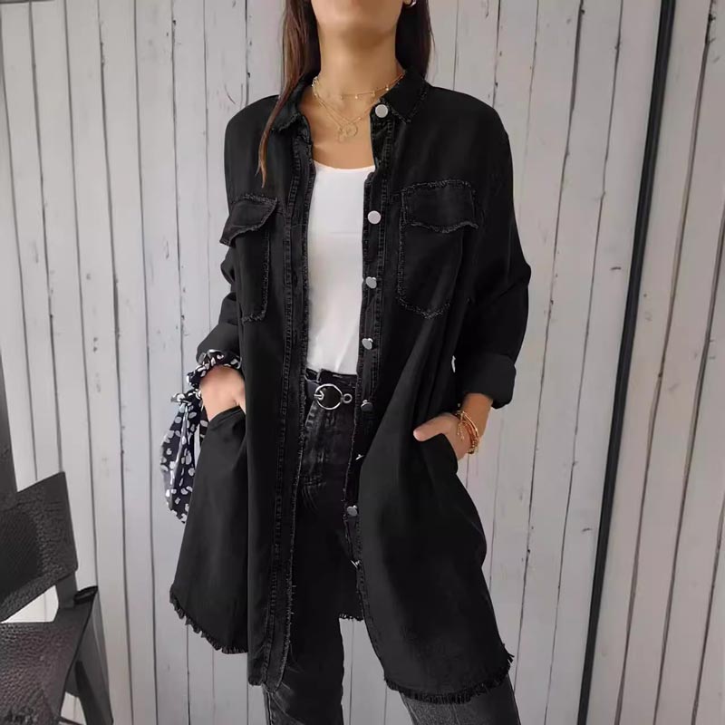 Celine™ | Comfortable Women's Jacket in Faux-Denim Style