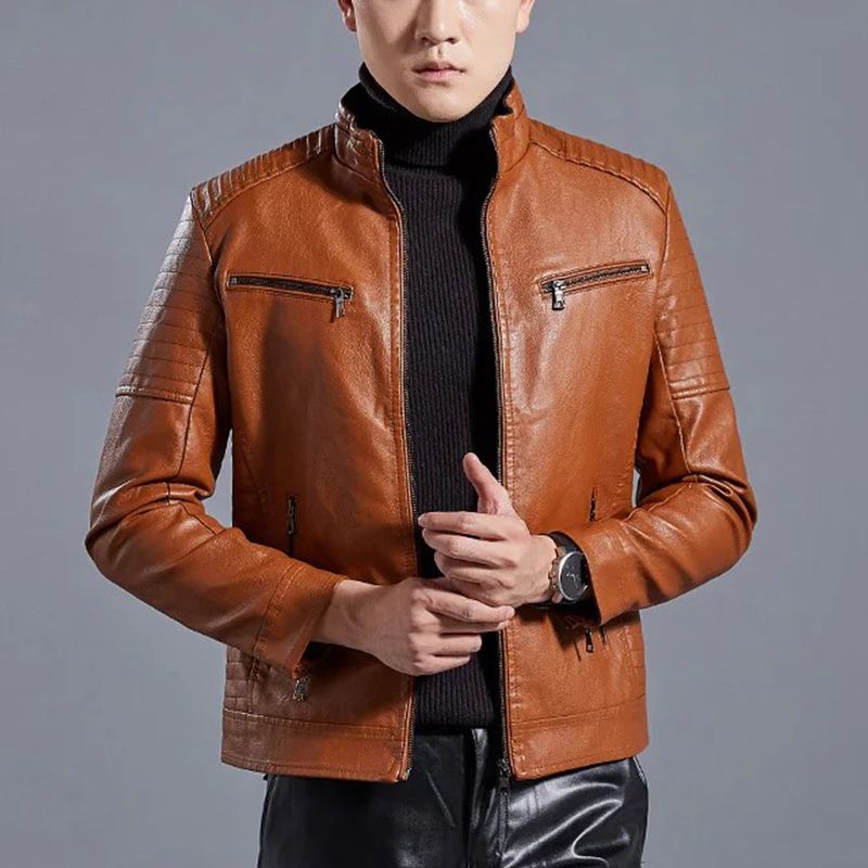 Luca™ | Modern Leather Jacket with Zipper