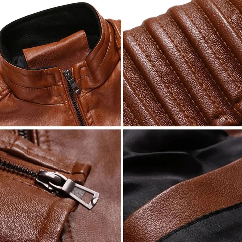 Luca™ | Modern Leather Jacket with Zipper