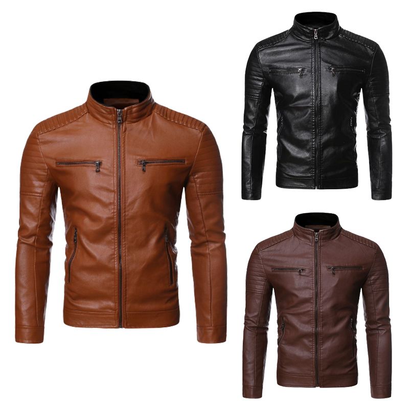 Luca™ | Modern Leather Jacket with Zipper