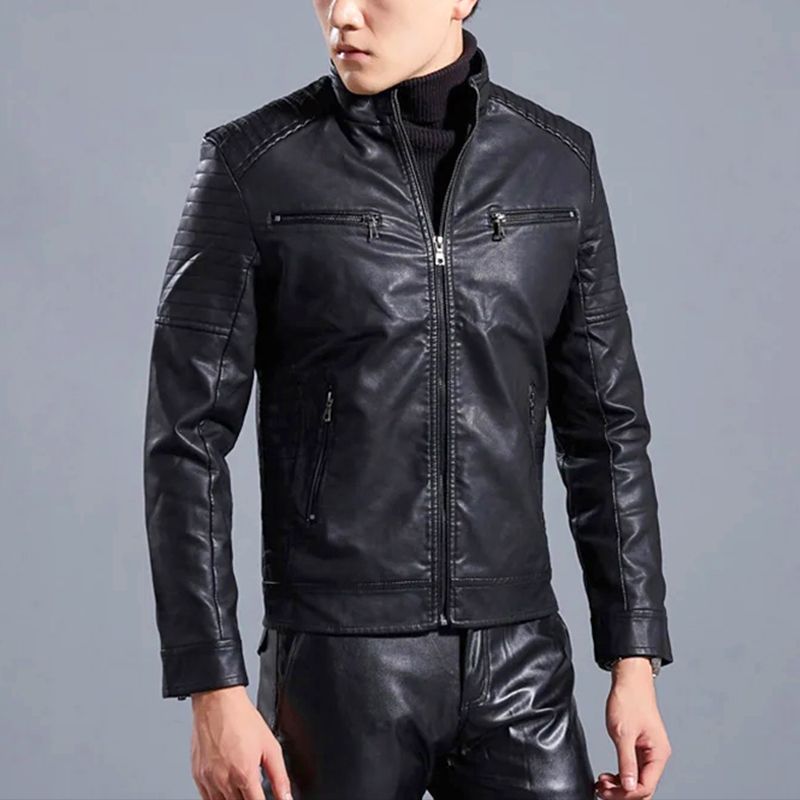 Luca™ | Modern Leather Jacket with Zipper