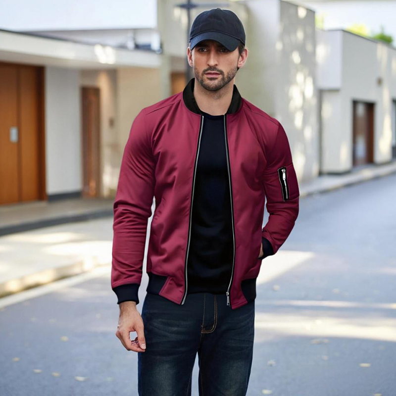 Hordan | Men's Bomber Jacket with Zipper