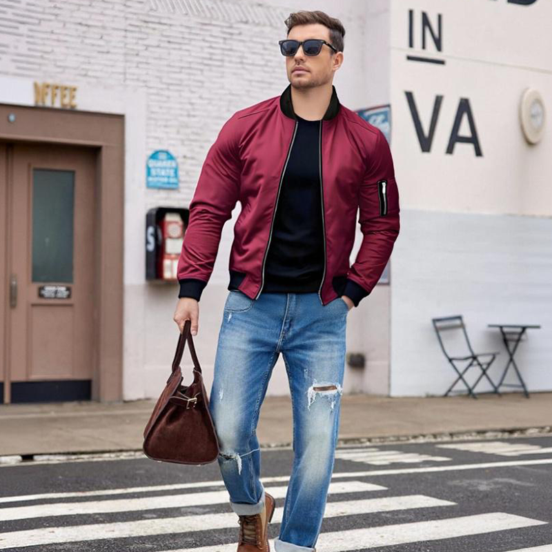Hordan | Men's Bomber Jacket with Zipper