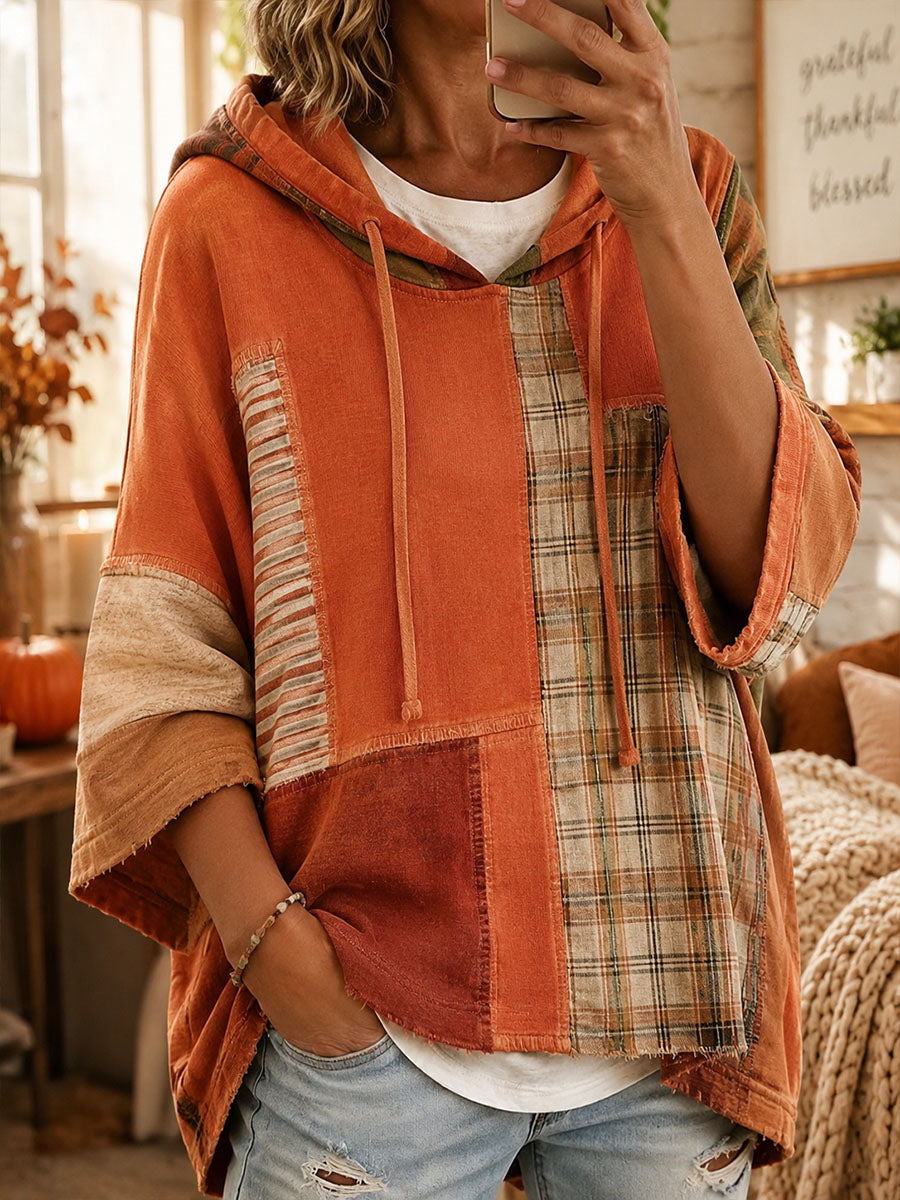 CARMEN | AUTUMN PATCHWORK OVERSIZED HOODIE