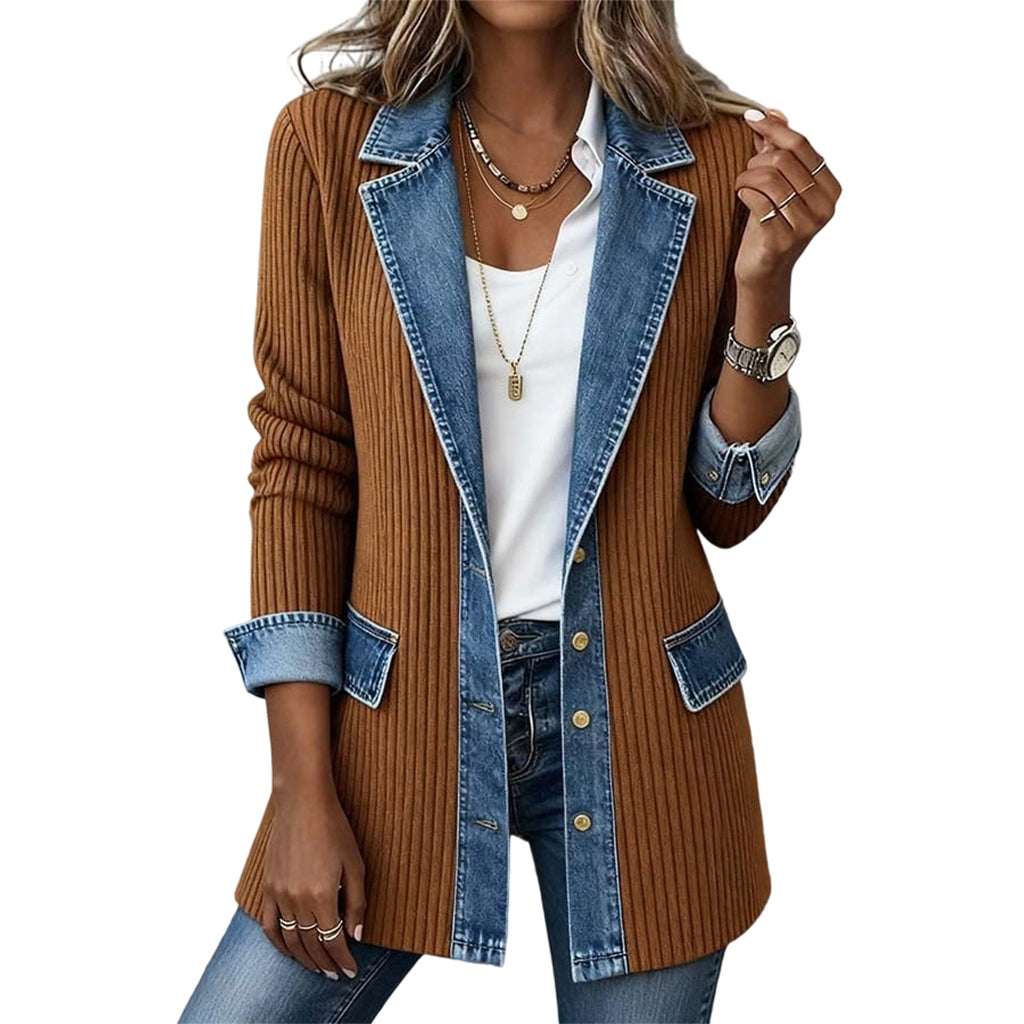 Elegant Long Denim Coat
